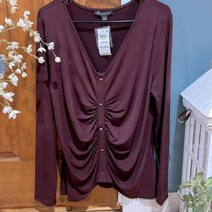 Inc long sleeve dress blouse. Size large. New with tags on